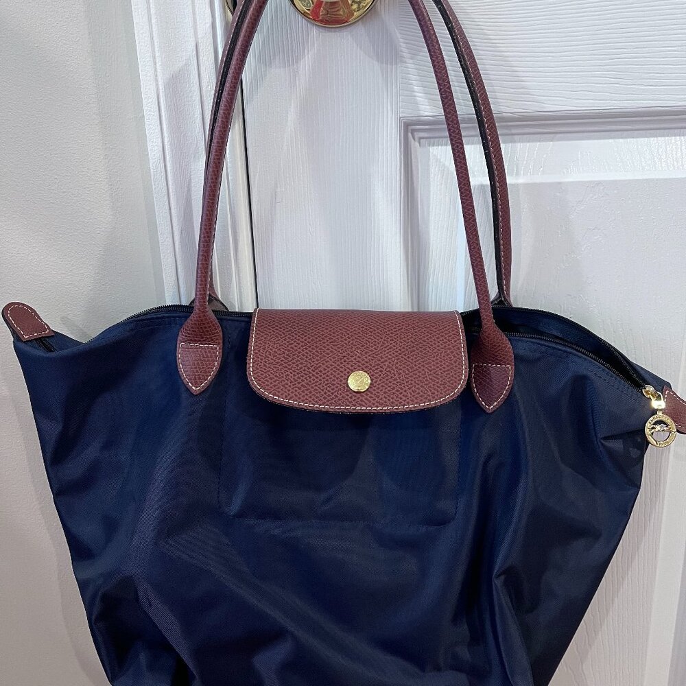 Dark Blue Longchamp Le Pliage Tote – Great Condition